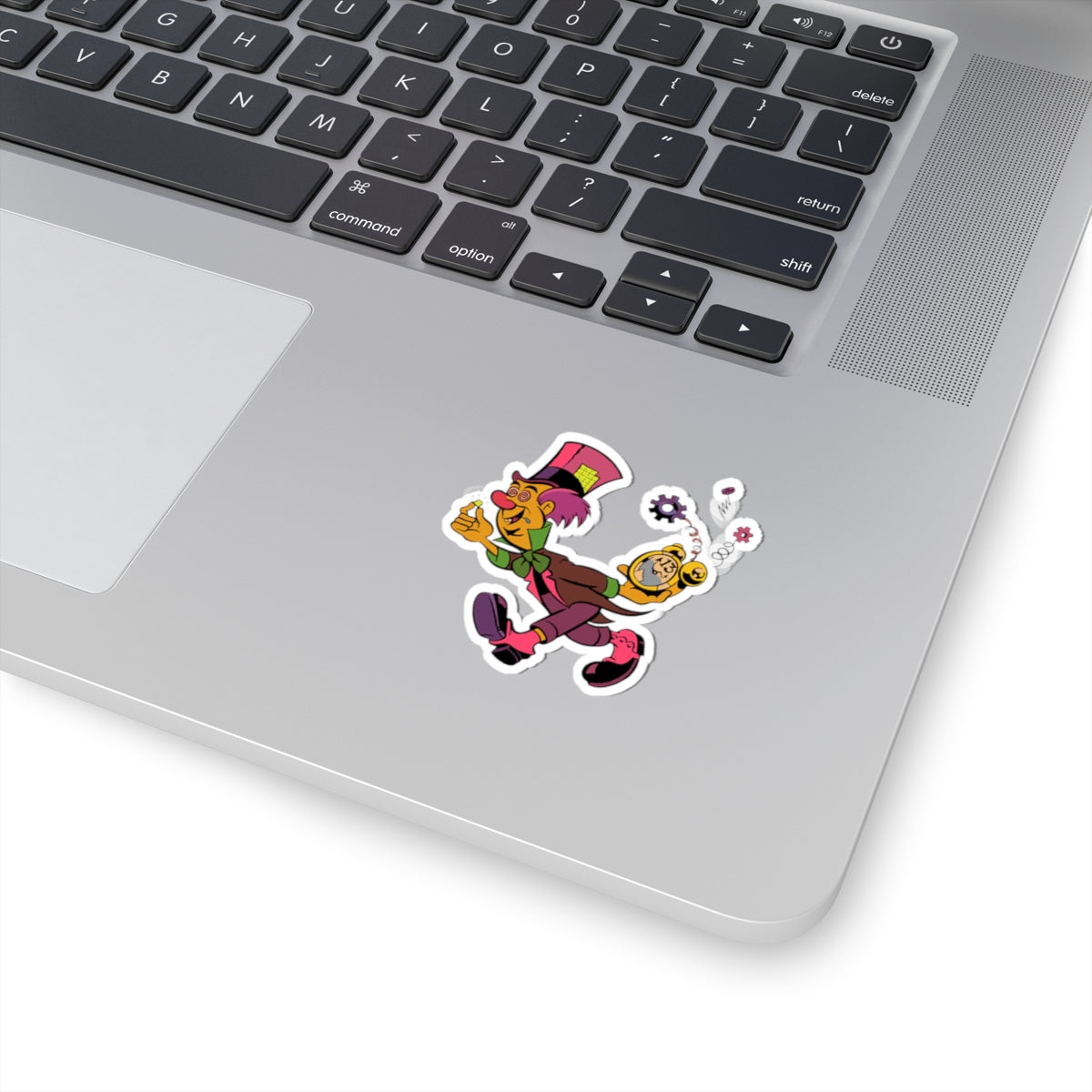 Psychedelic Mad Hatter Sticker - Kiss-Cut Stickers, Alice in Wonderland Decal, Trippy Laptop Sticker, Colorful Water Bottle Decal, Unique