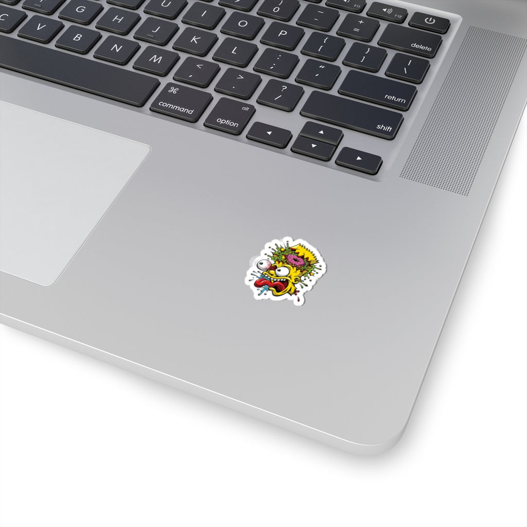 Exploding Cartoon Head sticker | Kiss-Cut Sticker, Retro Skate Punk Art