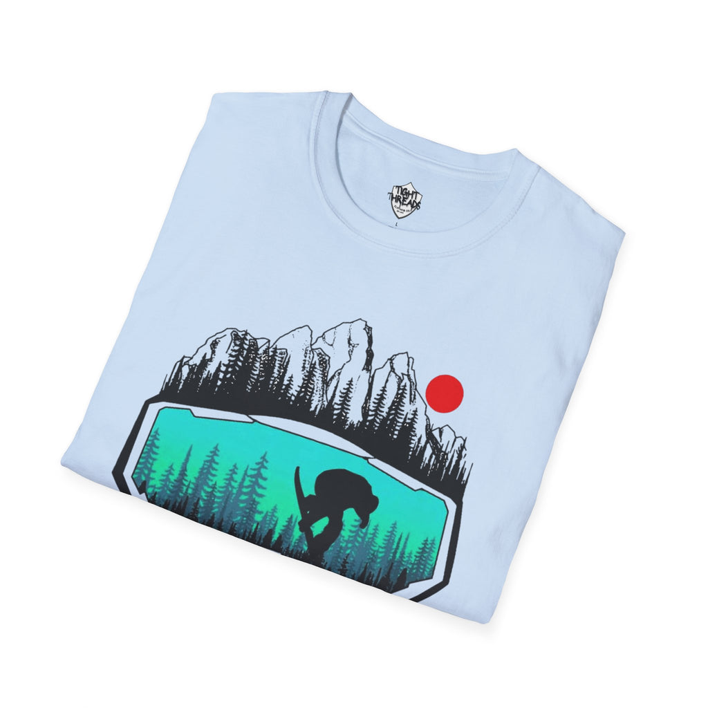 Snowboard Skull T-Shirt - Cool Adventure Graphic Tee for Outdoor Enthusiasts, Summer Festivals, Gift for Him/Her, Casual Wear, Nature tee