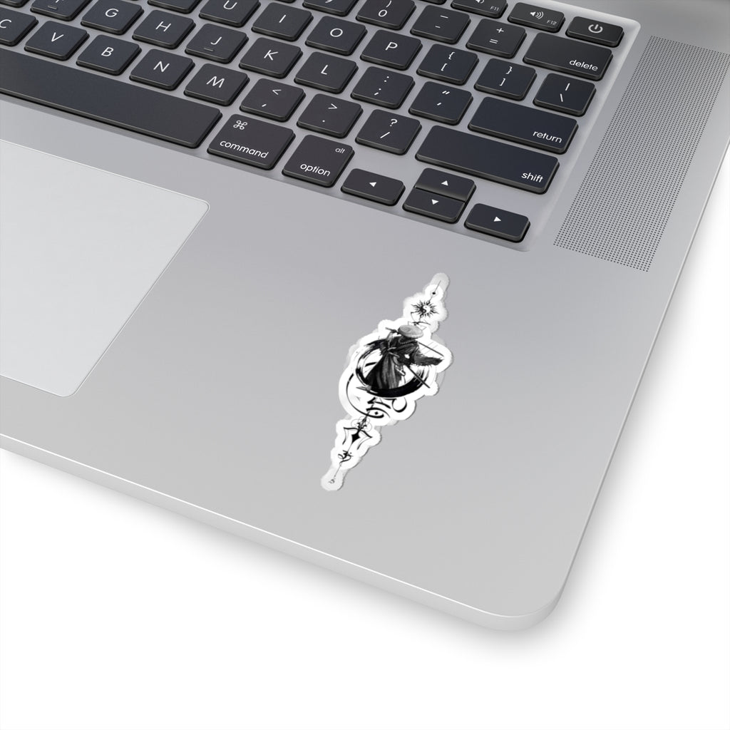 Mystical Samurai Kiss-Cut Stickers for Laptops, Journals, Water Bottles, Gifts, Creative Decor - Spiritual Sticker, Water Bottle Sticker,