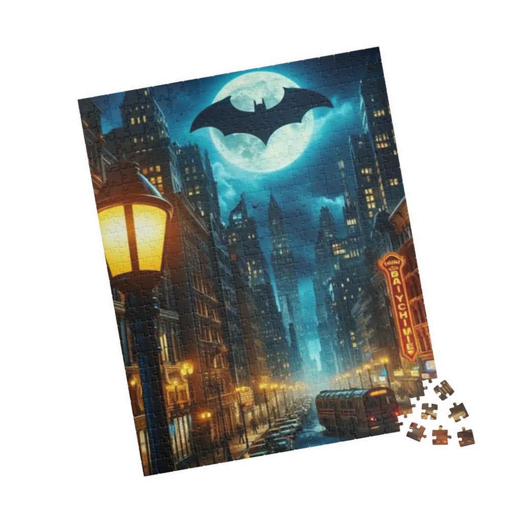 Gotham Night Skyline Batman signal Puzzle