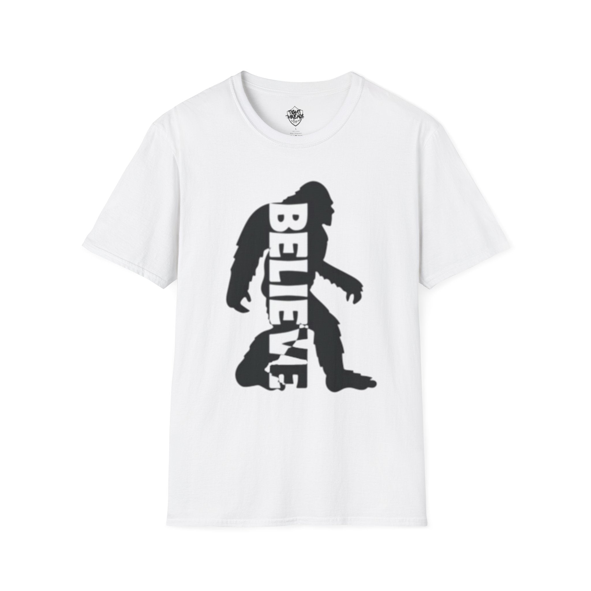 Bigfoot Believe T-Shirt | Sasquatch Silhouette Typography