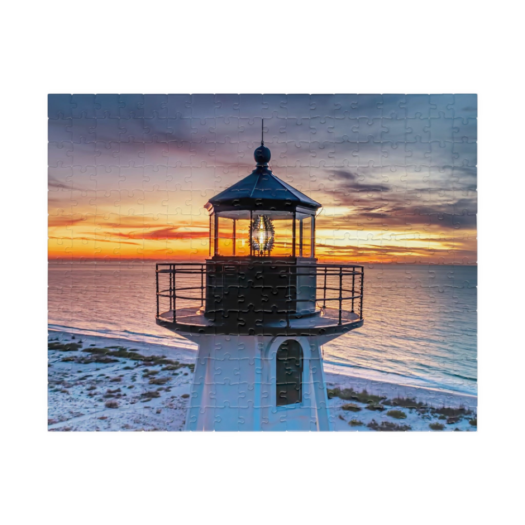 Lighthouse Sunset Puzzle 110, 252, 520, 1014 Piece | Scenic Coastal Jigsaw
