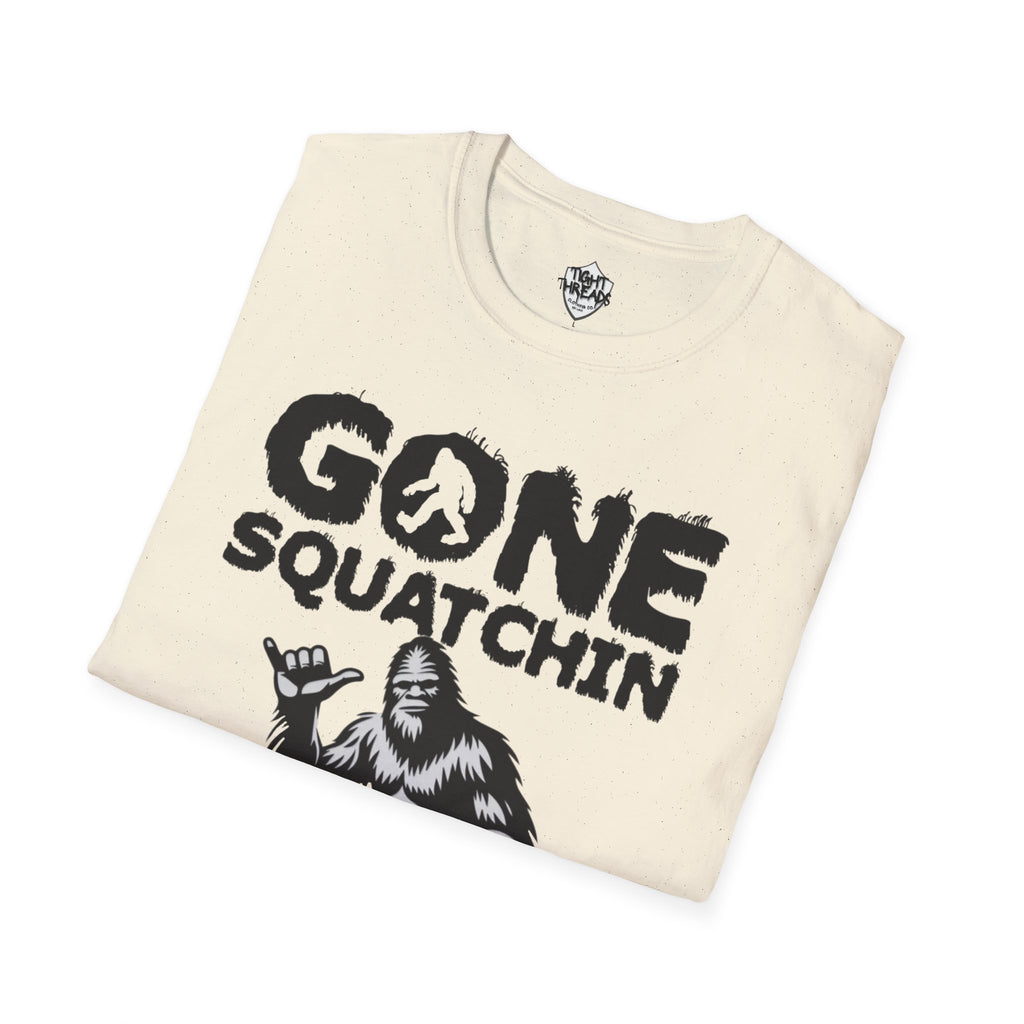 Gone Squatchin Bigfoot Graphic T-Shirt | Sasquatch Illustration