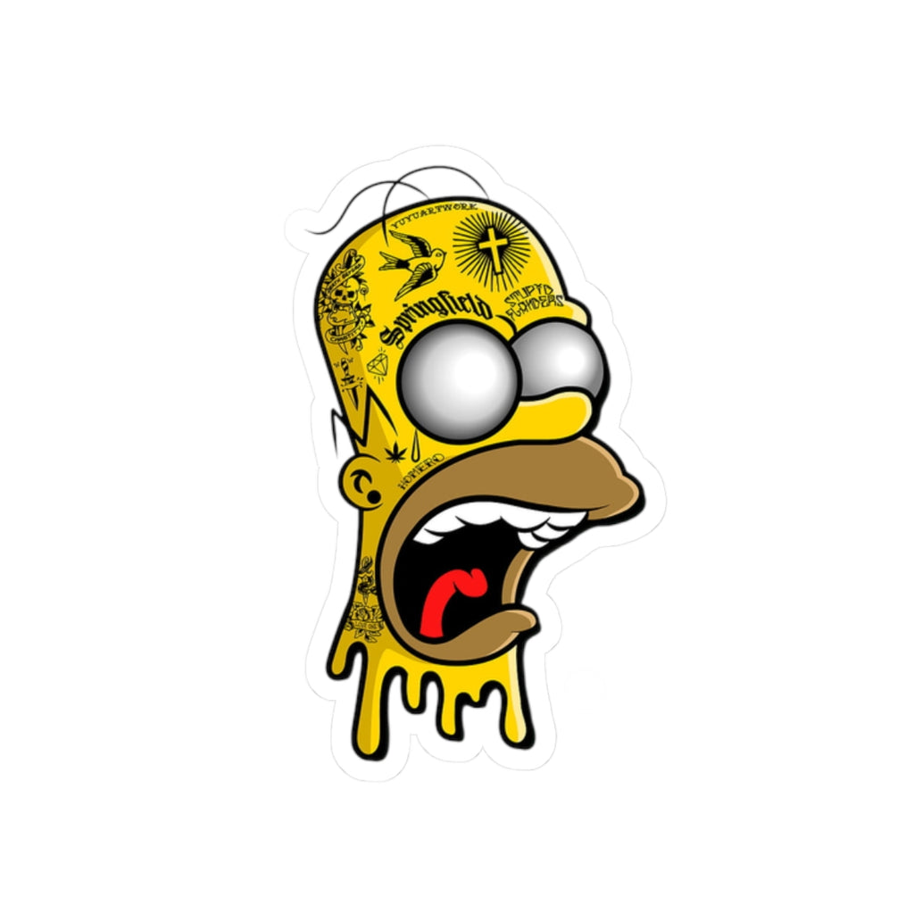 Tattooed Drip Homer Sticker | Kiss-Cut Vinyl Sticker
