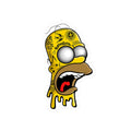 Tattooed Drip Homer Sticker | Kiss-Cut Vinyl Sticker