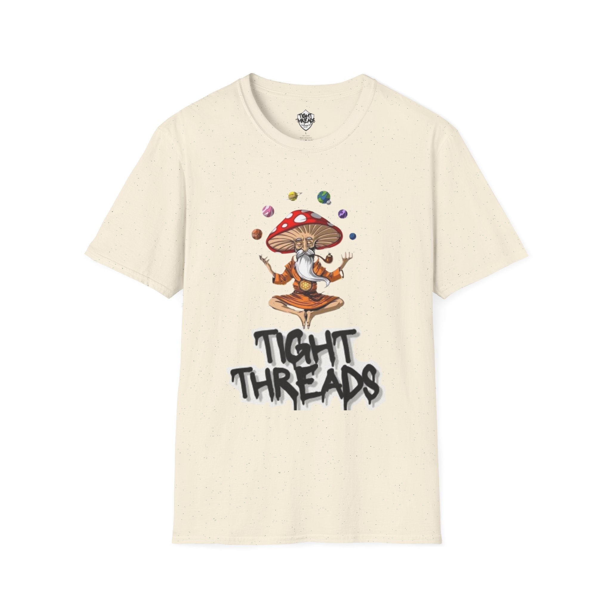 Mushroom Meditation Tee | Unisex Softstyle T-Shirt, Trendy Graphic Tee, Casual Wear, Nature Lover Gift, Relaxation Shirt, Festival Apparel
