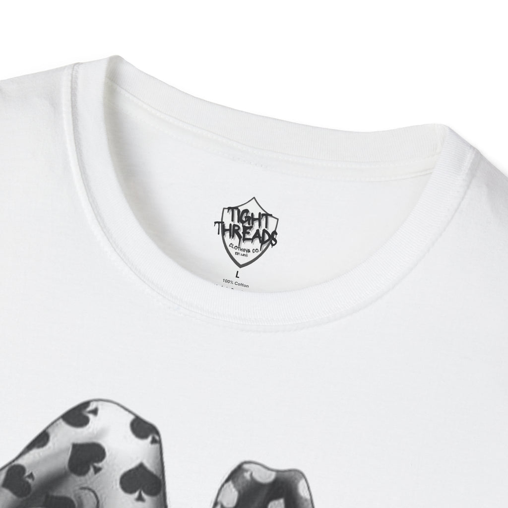 Skull Jester Tee - Unisex Softstyle T-Shirt, Halloween Costume Tee, Graphic Tee, Funny Shirt, Unique Gift for Him/Her