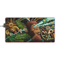 Psychedelic Monkey Laser Eyes LED Gaming Mouse Pad | RGB Desk Mat