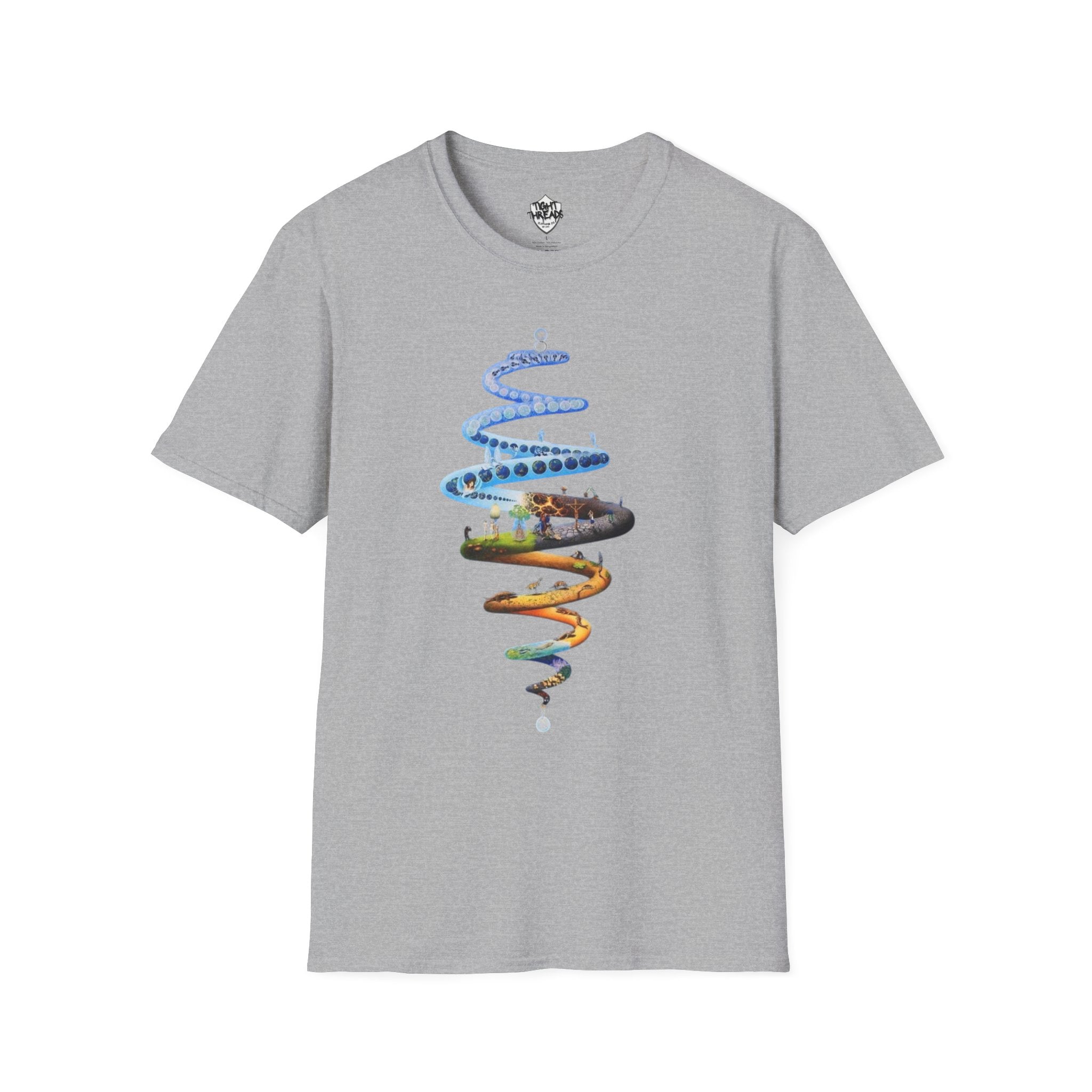 Spiral Life Unisex T-Shirt - Inspirational Design for Nature Lovers, Gift for Birthdays, Earth Day, Chill Vibes, Casual Wear, Graphic Tee