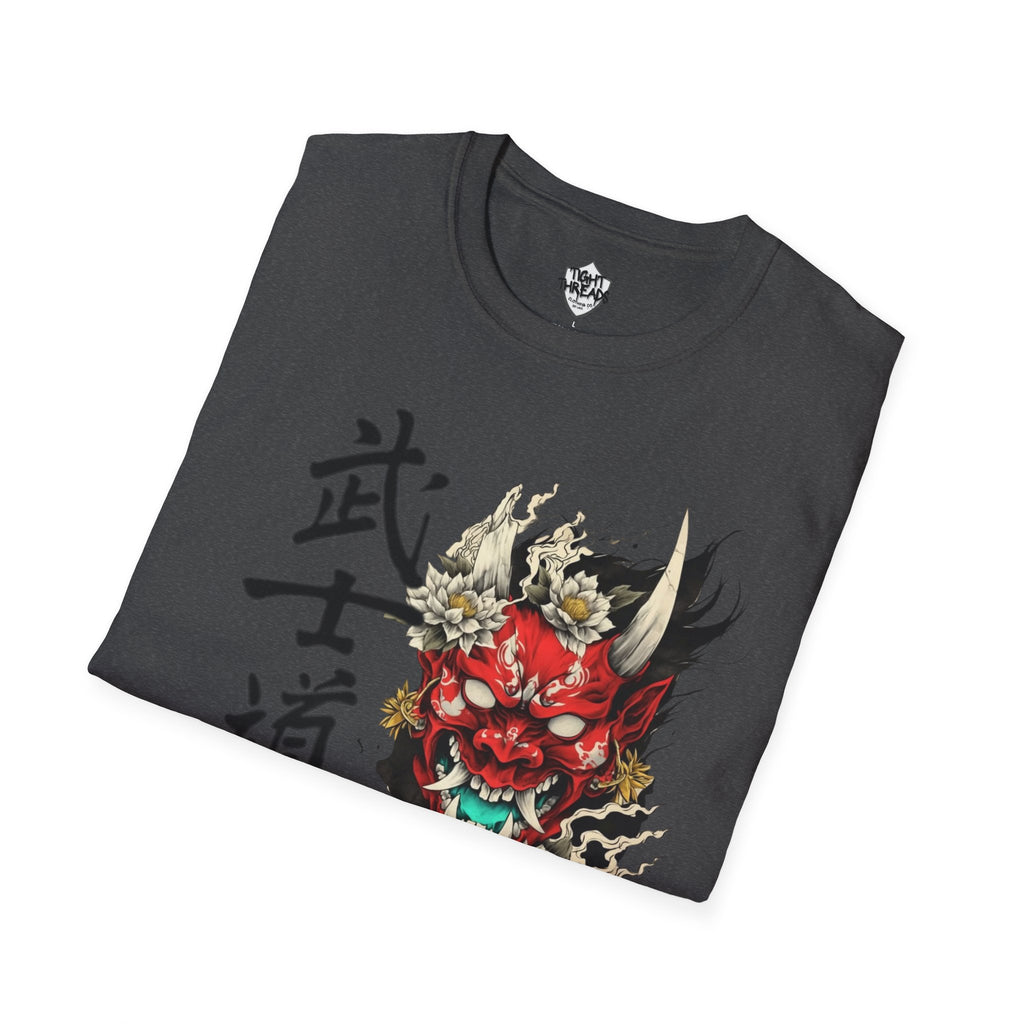 Oni Samurai Bushido Graphic Tee, Unisex Softstyle T-Shirt, Streetwear Style Urban Outfit