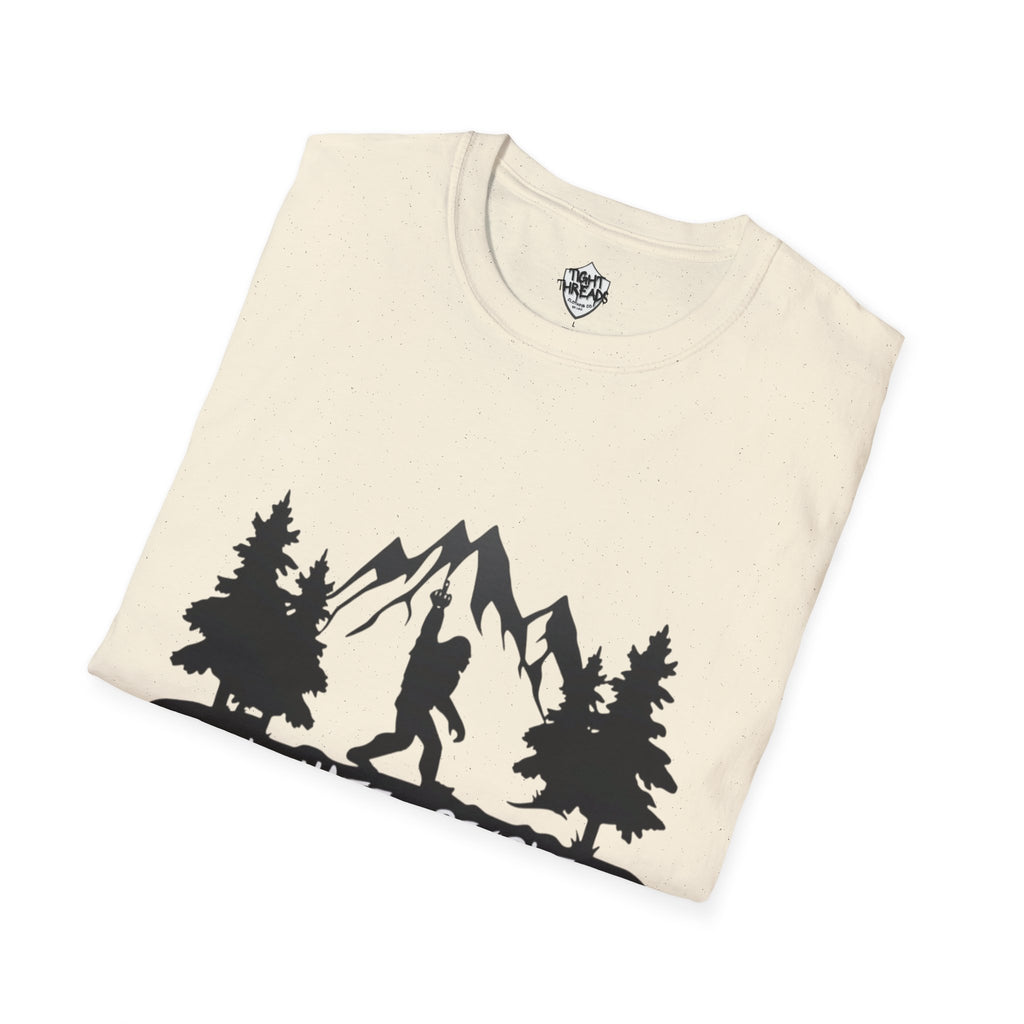 Bigfoot I Hate People mountain silhouette T-Shirt | hiker outdoors trees