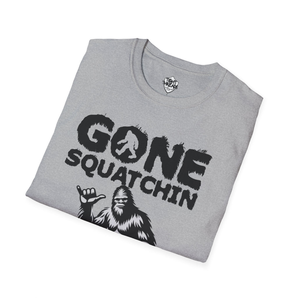 Gone Squatchin Bigfoot Graphic T-Shirt | Sasquatch Illustration