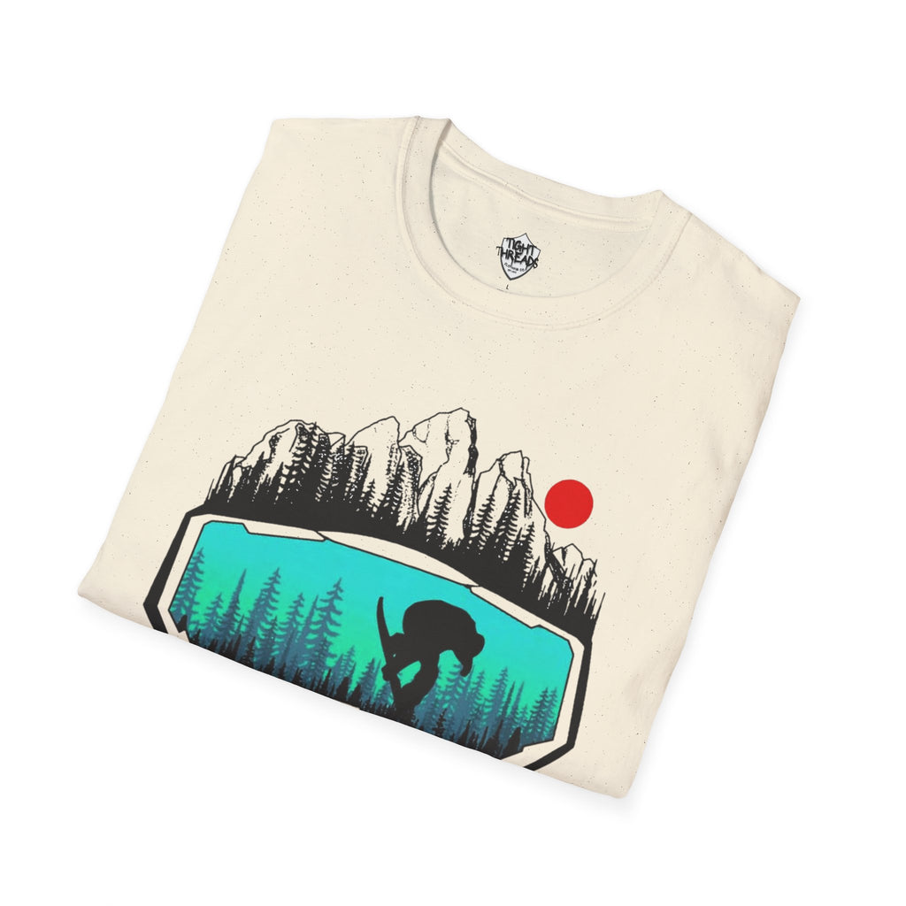 Snowboard Skull T-Shirt - Cool Adventure Graphic Tee for Outdoor Enthusiasts, Summer Festivals, Gift for Him/Her, Casual Wear, Nature tee