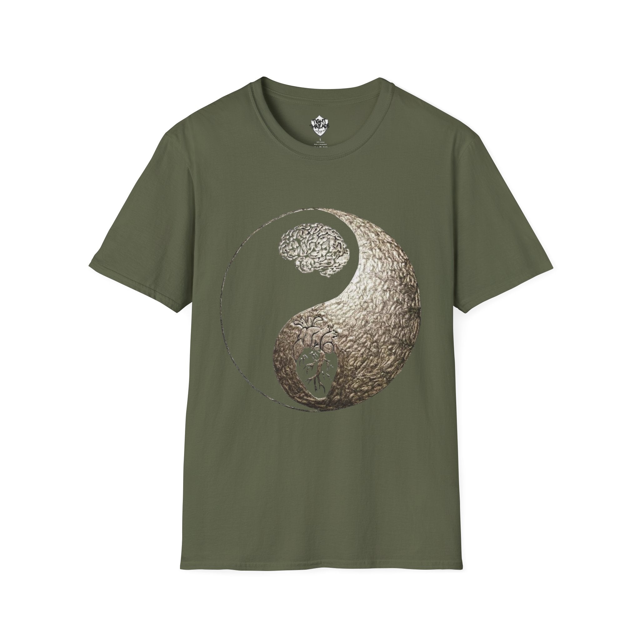 Yin Yang Mind over Matter Tee, Unisex T-Shirt for Mindfulness, Gift for Yoga Lovers, Boho Style, Casual Wear, Spiritual Design