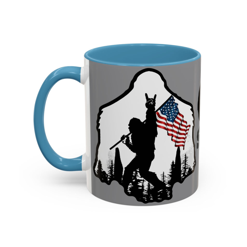 Gone Squatchin Patriotic Bigfoot Mug | Accent Coffee Mug