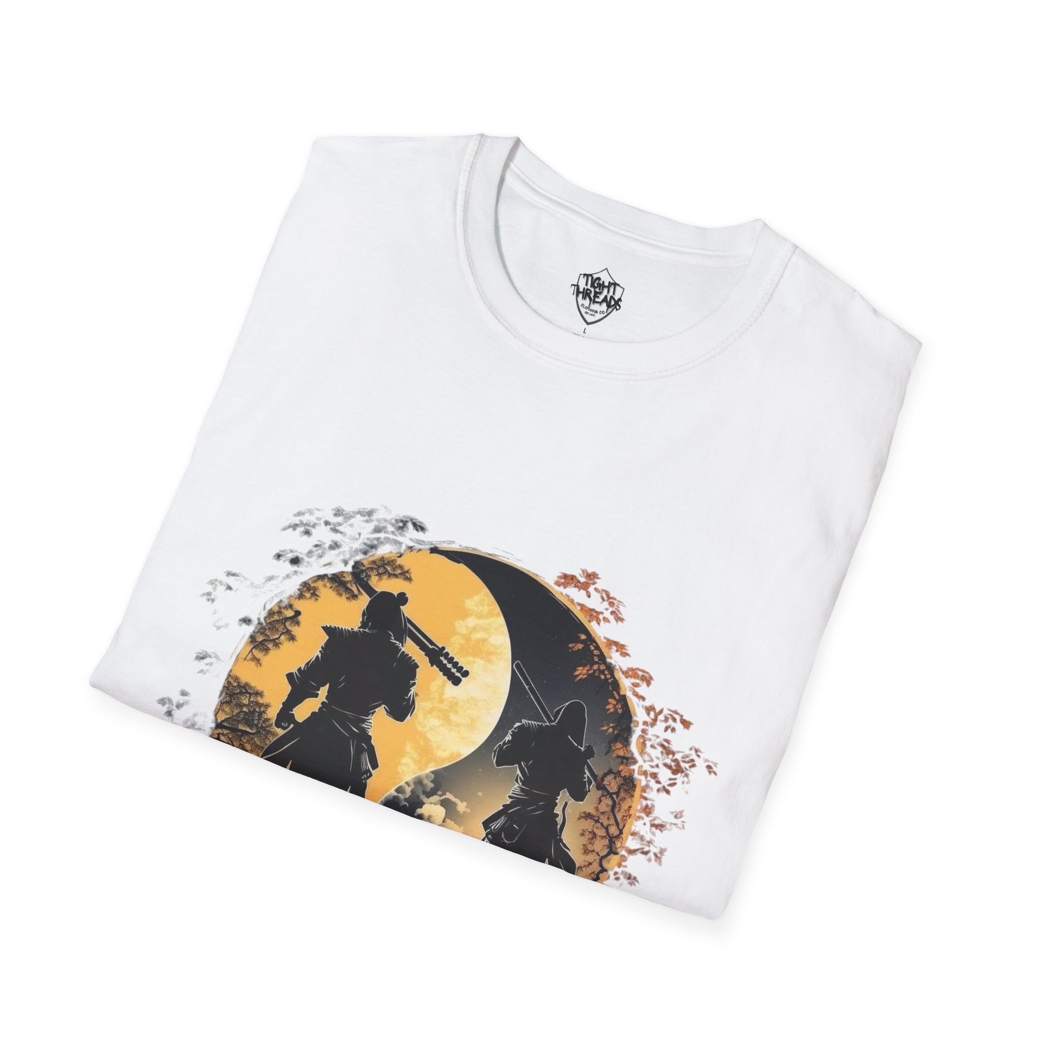 Yin Yang Samurai unisex style T-Shirt, Men and Women T-Shirt, durable and smooth fabric, casual wear.