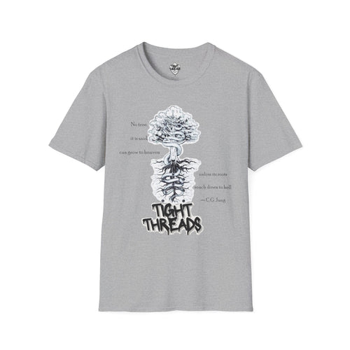 Carl Jung Quote Tees for Philosophers, Comfort Wear, Gift for Friends, Eco-Friendly Fashion, Tree Design Shirt