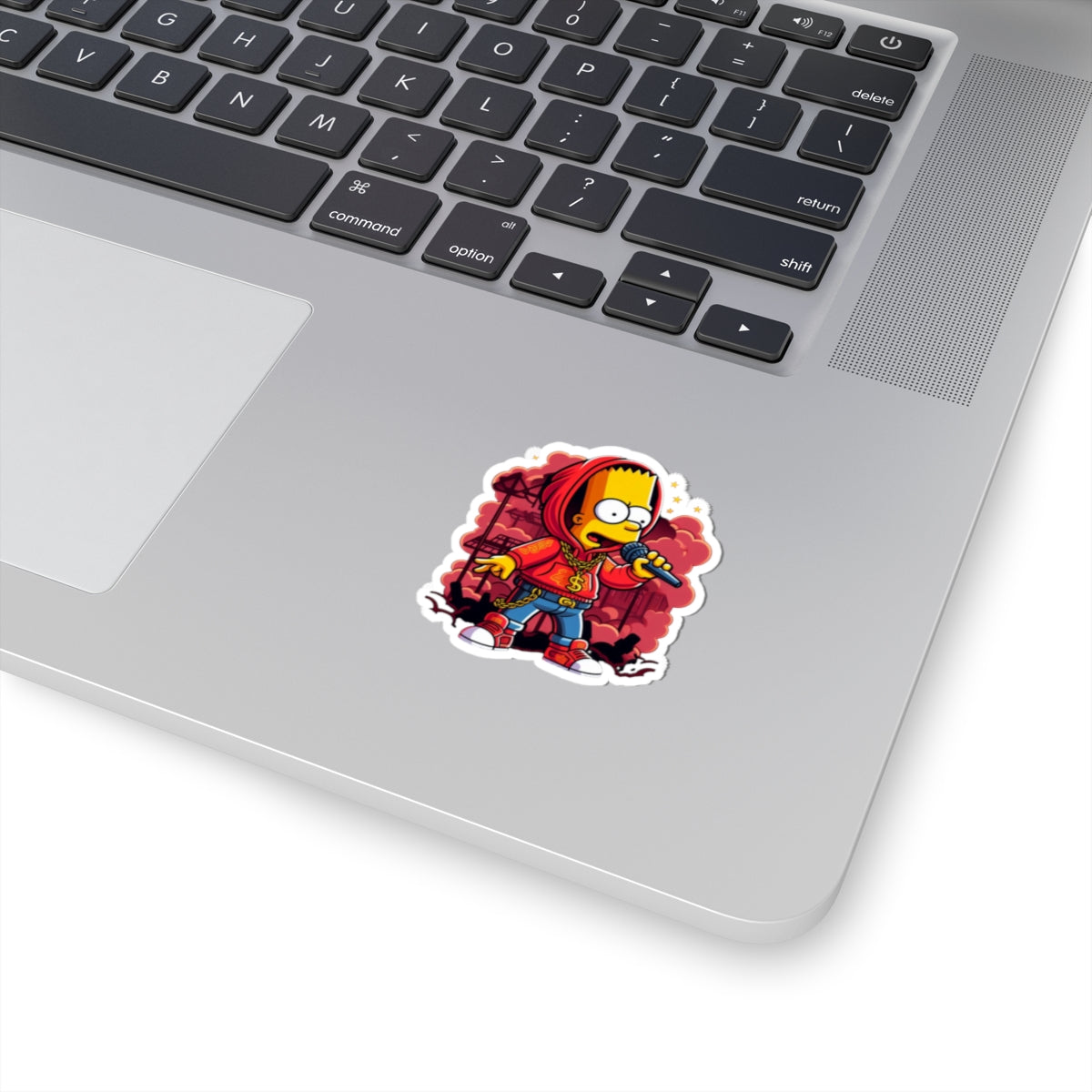 Rap Bart Simpson Sticker | Kiss-Cut Vinyl Sticker, Hip Hop Character