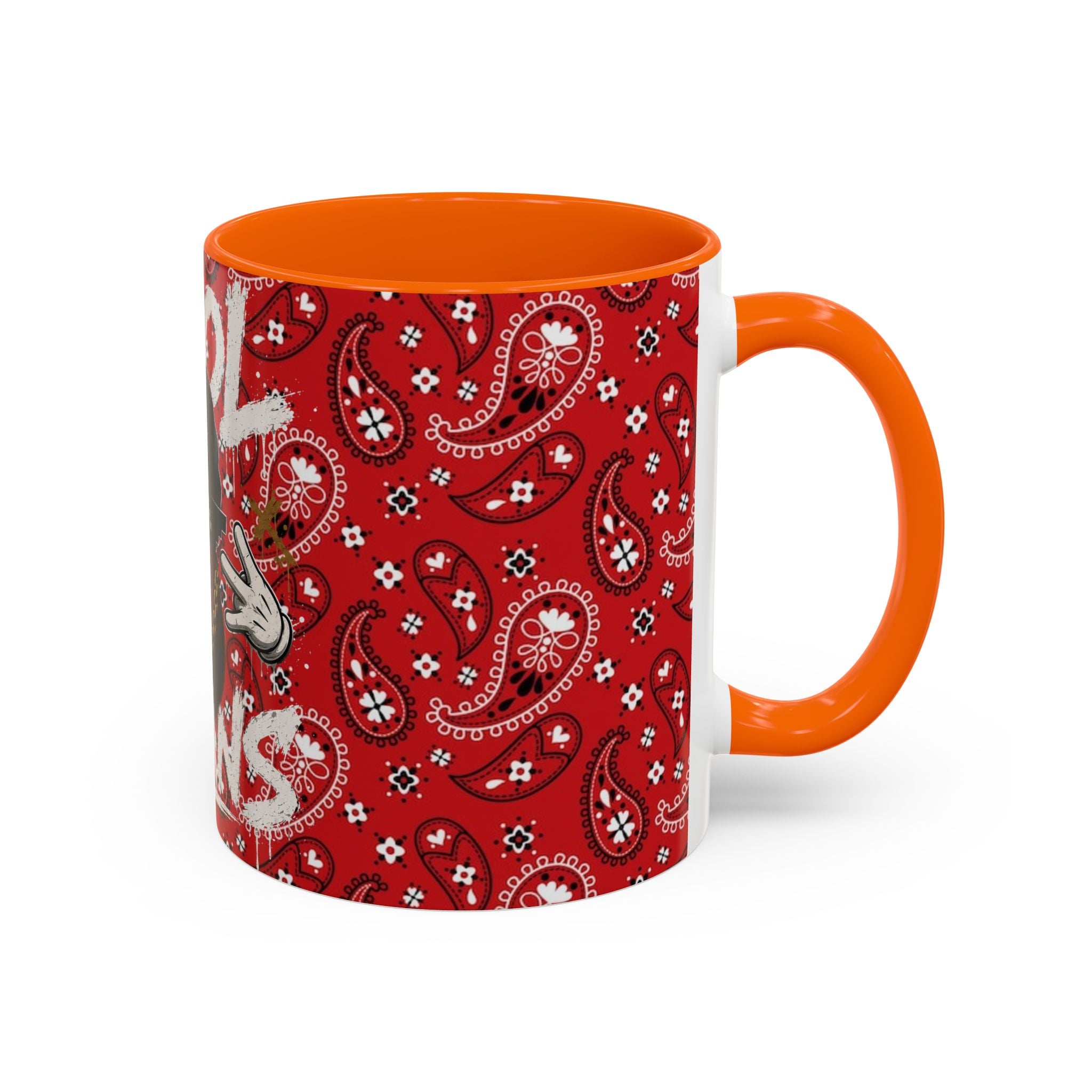 Cool Beans Mug | Red Bandana Coffee Cup, Hip-Hop Bean Graphic 11oz 15oz