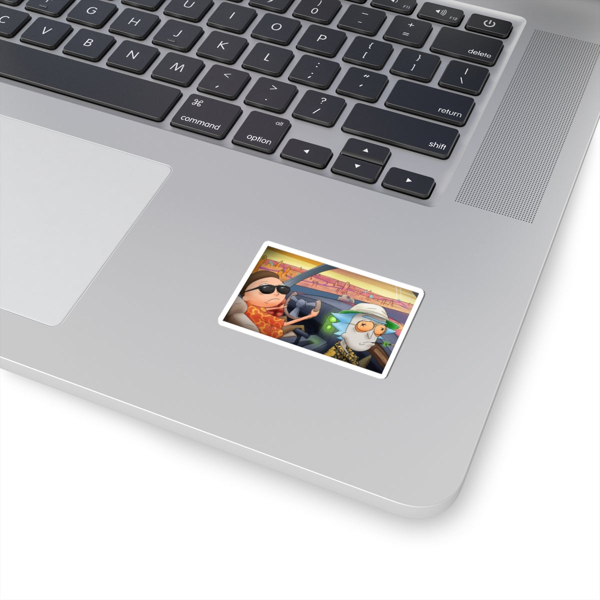 Psychedelic Fear and Loathing Rick and Morty Style Sticker | Kiss-Cut Sticker