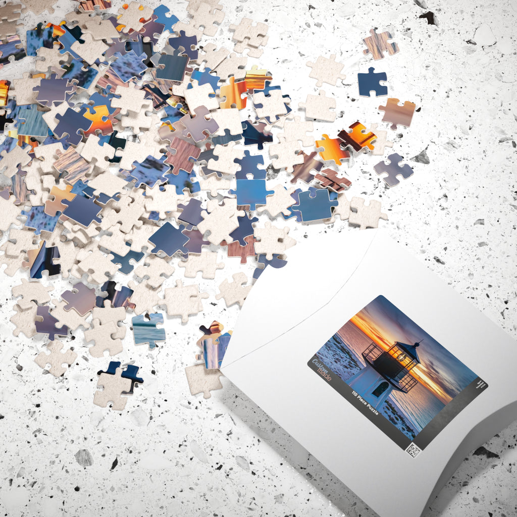Lighthouse Sunset Puzzle 110, 252, 520, 1014 Piece | Scenic Coastal Jigsaw