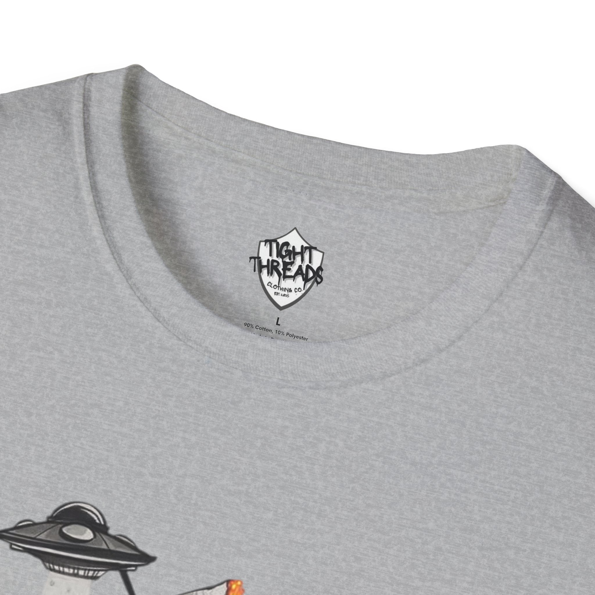 UFO Head Smokin Graffiti Street Art Unisex T-Shirt, Urban Graphic Tee, Unique Gift, Casual Style, Everyday Wear