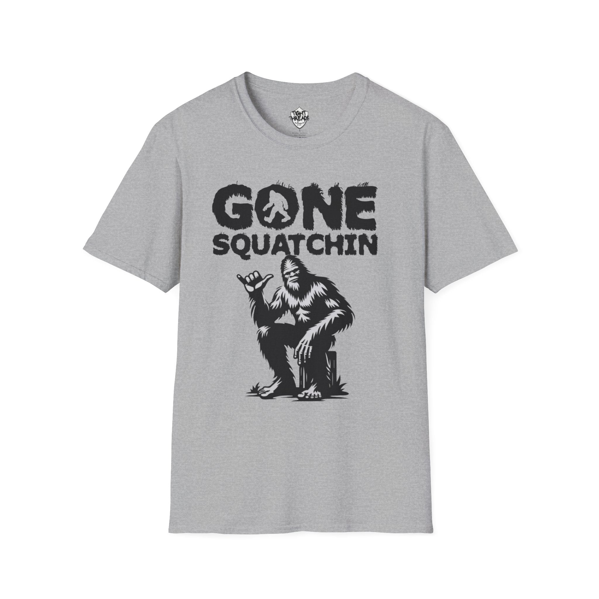 Gone Squatchin Bigfoot Graphic T-Shirt | Sasquatch Illustration