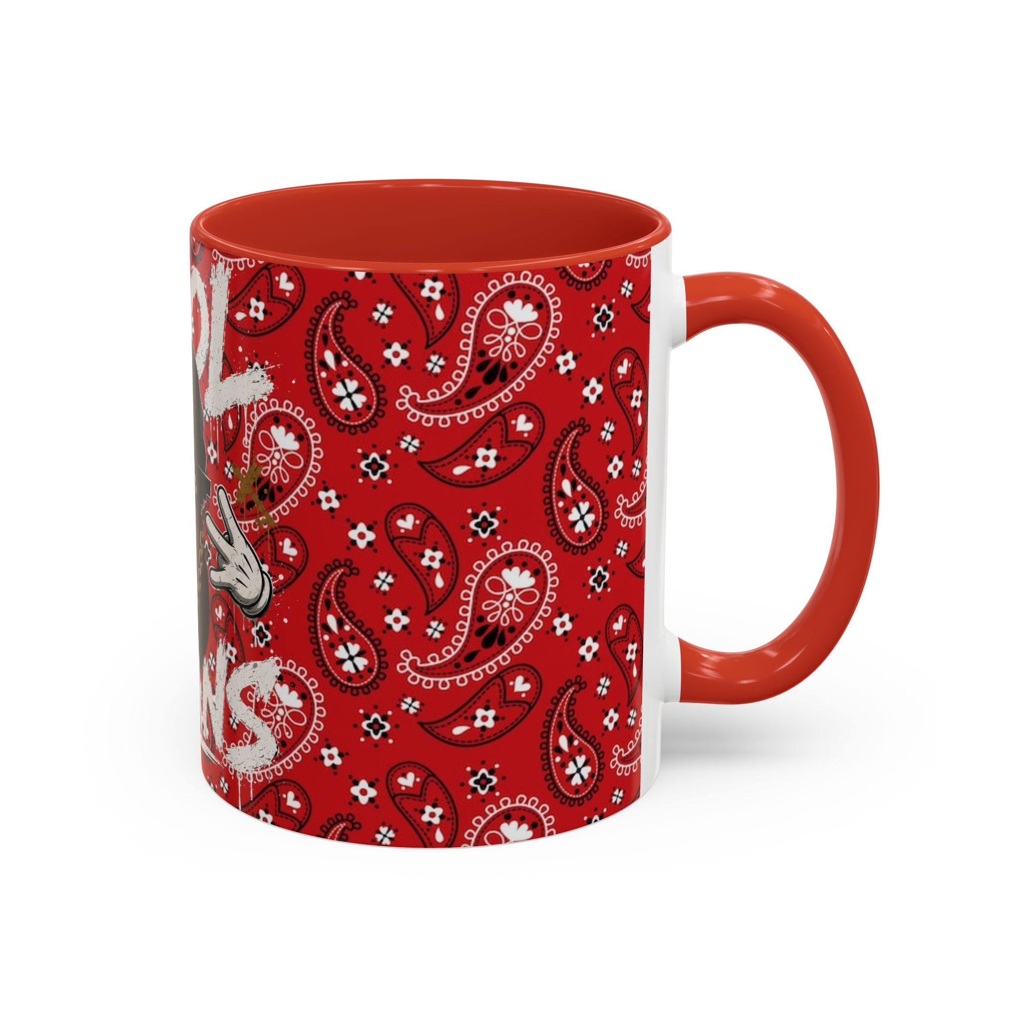 Cool Beans Mug | Red Bandana Coffee Cup, Hip-Hop Bean Graphic 11oz 15oz