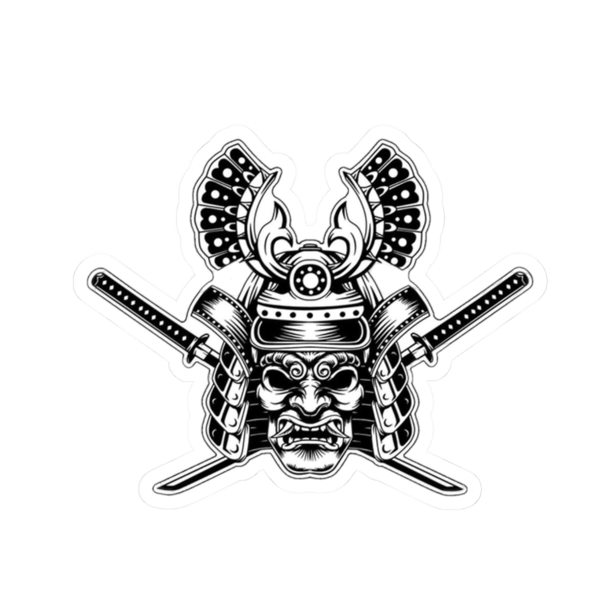 Samurai Warrior Kiss-Cut Stickers, Bold Decor, Laptop Stickers, Unique Gifts for Enthusiasts, Art Stickers for Journals, Cool Wall Art