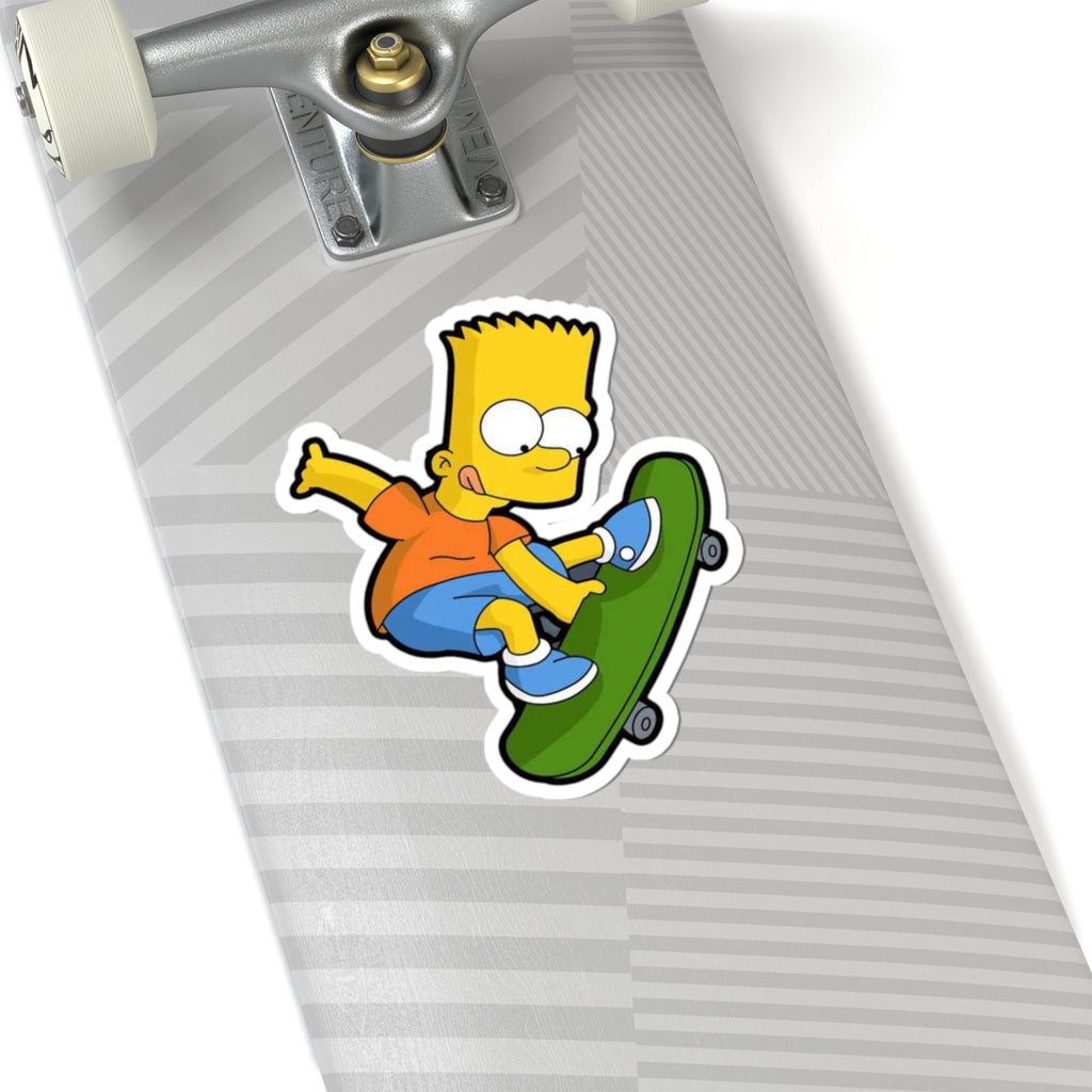 Bart Simpson Skateboarding Sticker | Kiss-Cut Sticker