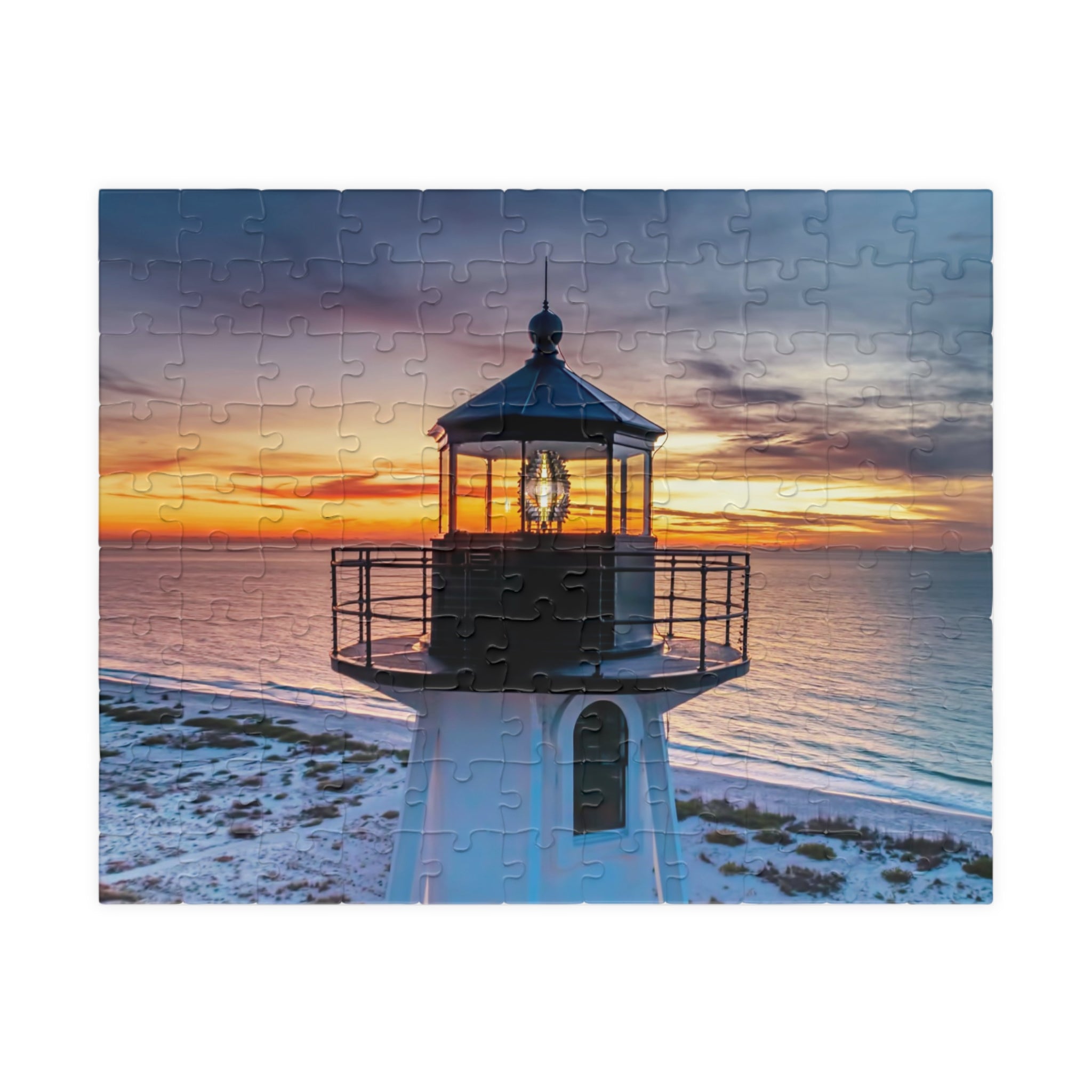 Lighthouse Sunset Puzzle 110, 252, 520, 1014 Piece | Scenic Coastal Jigsaw