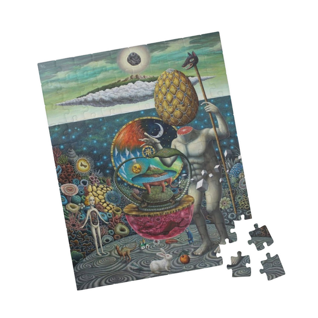 Surreal Pineapple-Headed Figure Puzzle | 110-1014 Piece Art Jigsaw