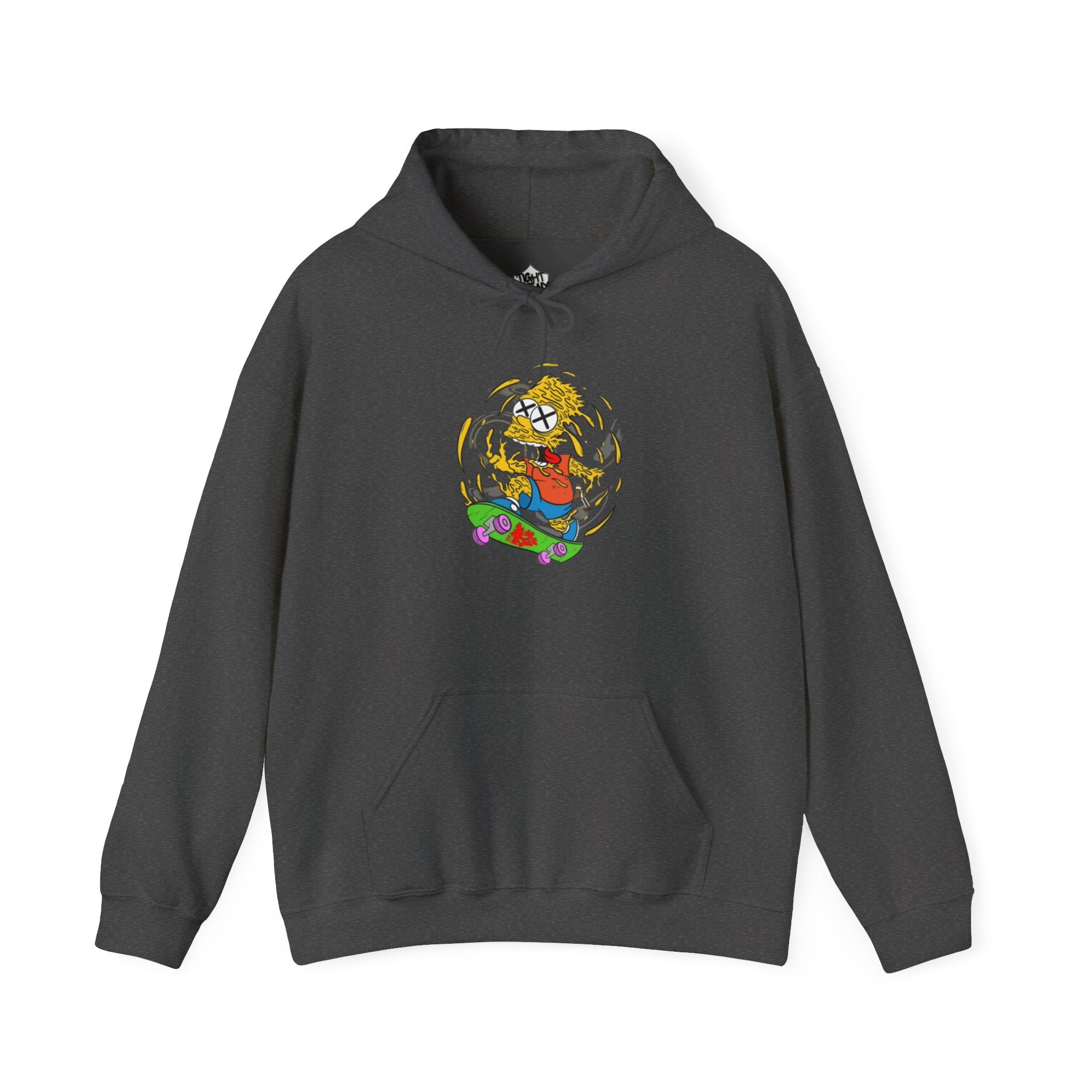 Warping Bart Simpson Skateboarding Hoodie | Retro Skateboard Illustration