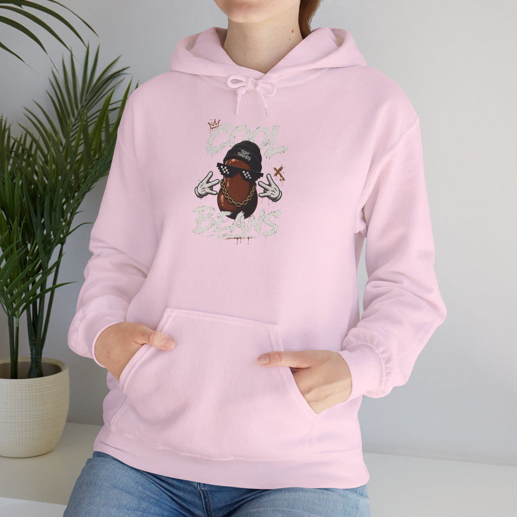 Cool Beans Hoodie — Funny Cartoon Coffee Bean Graphic Pullover