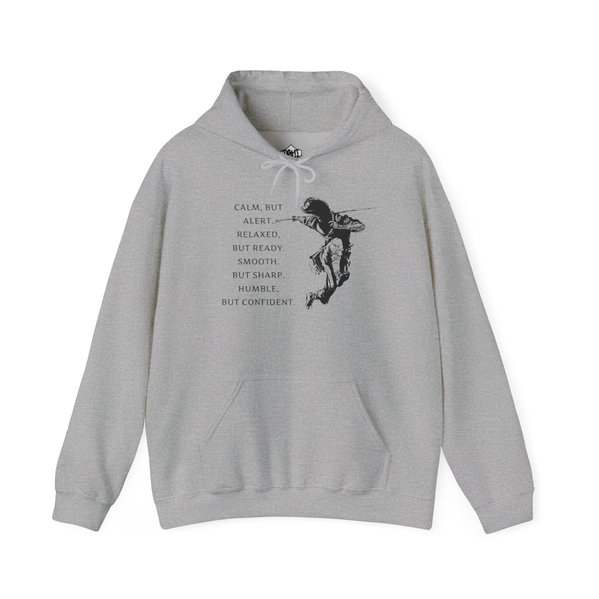 Calm Yet Confident Hoodie, Inspirational Sweatshirt for Mindfulness, Gift for Creatives, Cozy Layer for Every Occasion