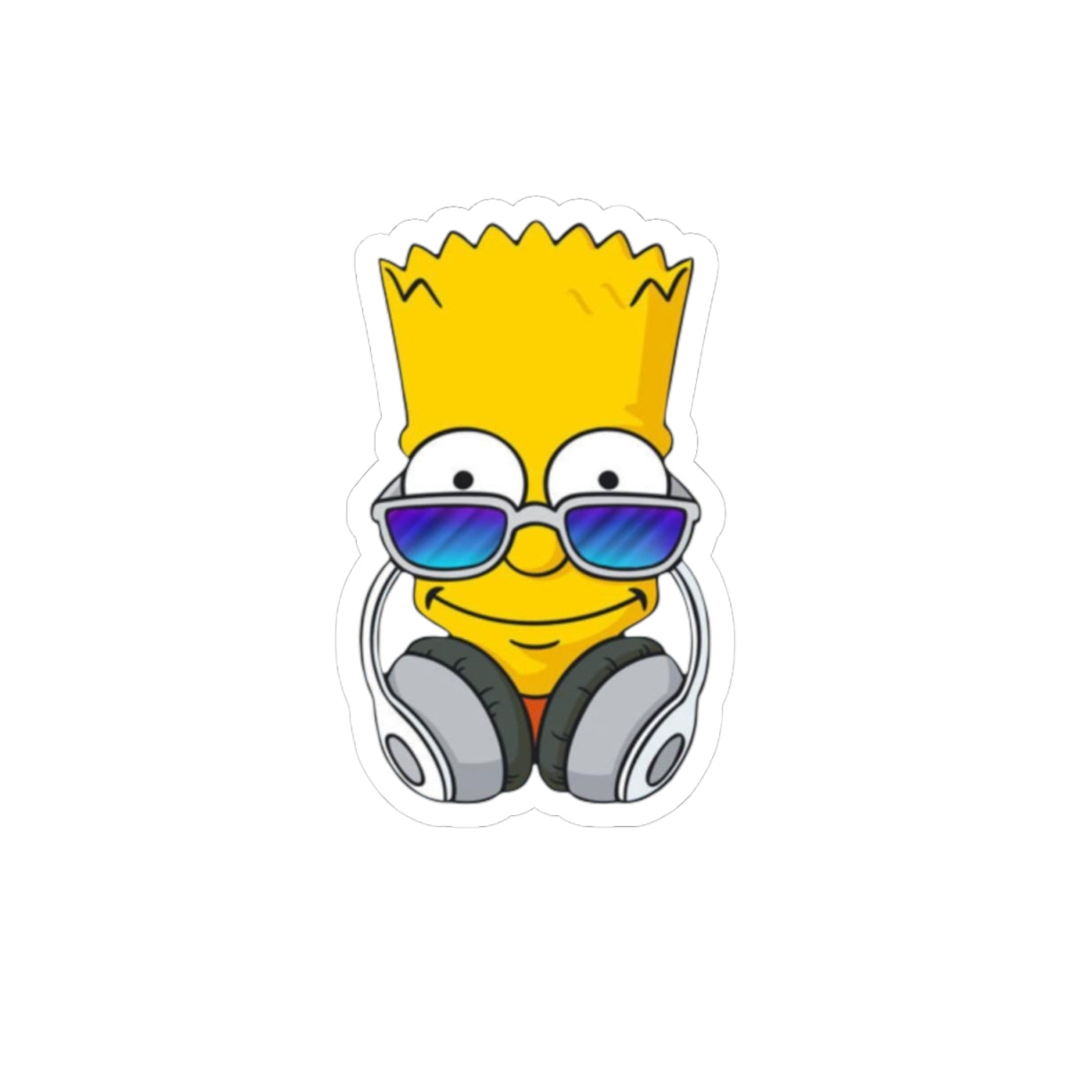 Cool Sunglasses Headphone Character Sticker | Kiss-Cut Sticker