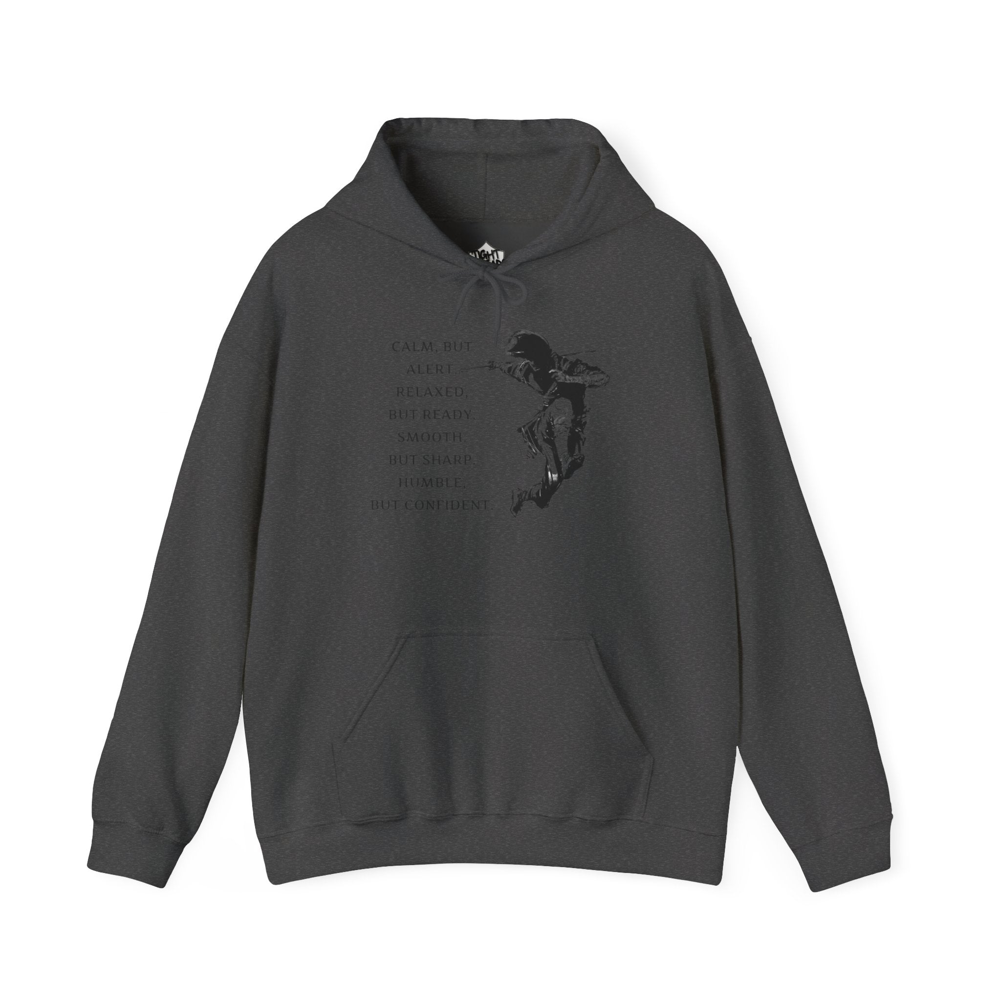 Calm Yet Confident Hoodie, Inspirational Sweatshirt for Mindfulness, Gift for Creatives, Cozy Layer for Every Occasion