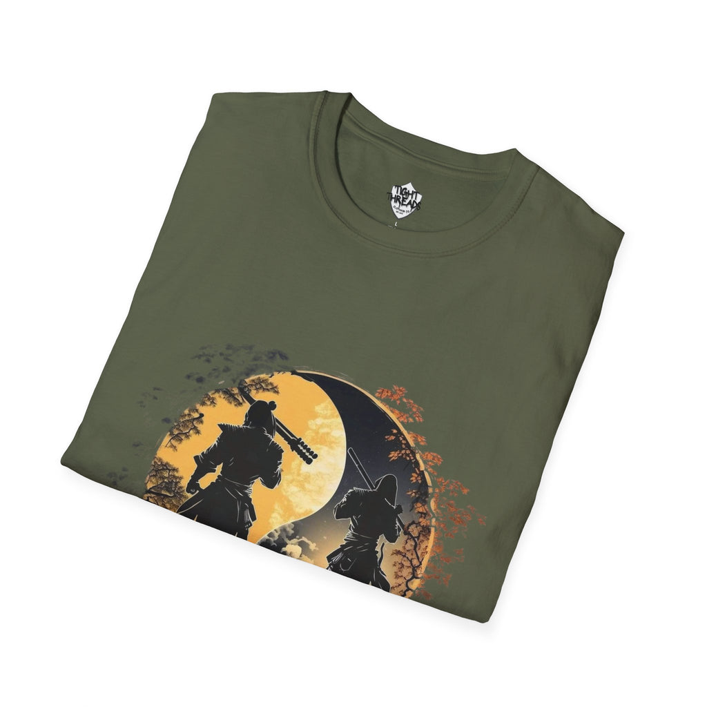 Yin Yang Samurai unisex style T-Shirt, Men and Women T-Shirt, durable and smooth fabric, casual wear.