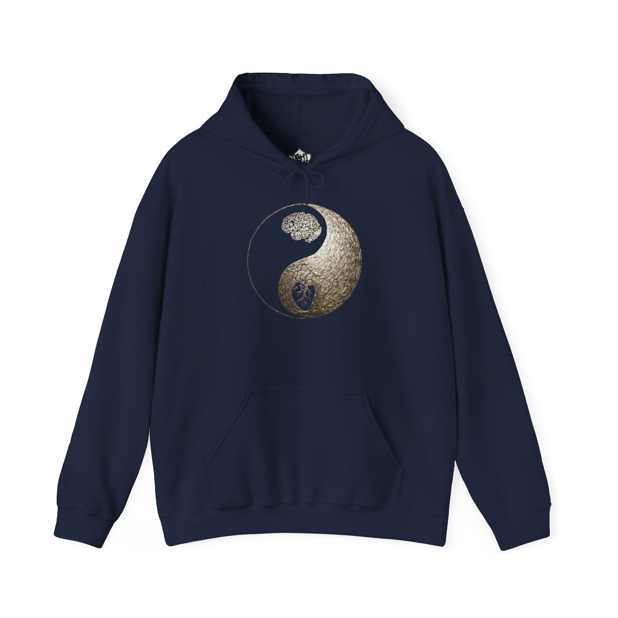 Yin Yang Mind over Body Hooded Sweatshirt - Cozy Unisex Hoodie for Peace Lovers, Spiritual Gift, Casual Wear, Meditation