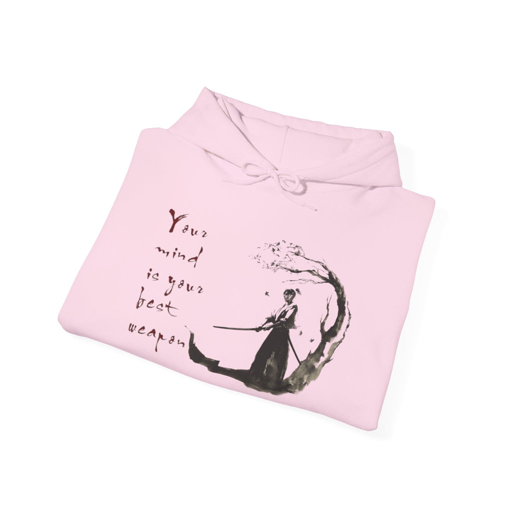 Dreamy Unisex Hoodie: 'Your Mind is Your Best Weapon', Cozy Layer for Relaxation, Perfect for Gifts, All Seasons, Adorned with Art, Unisex