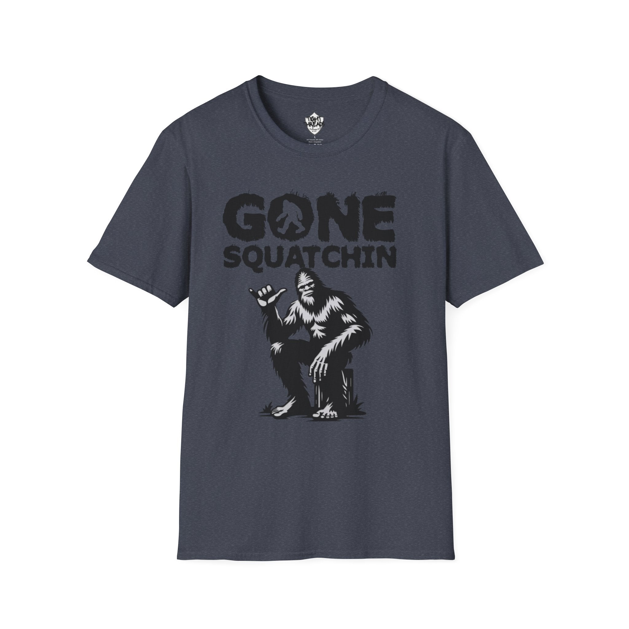 Gone Squatchin Bigfoot Graphic T-Shirt | Sasquatch Illustration