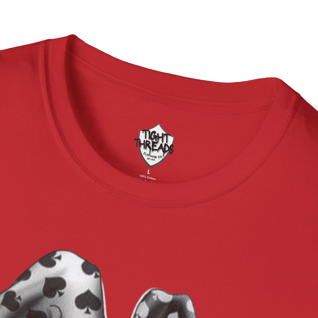 Skull Jester Tee - Unisex Softstyle T-Shirt, Halloween Costume Tee, Graphic Tee, Funny Shirt, Unique Gift for Him/Her