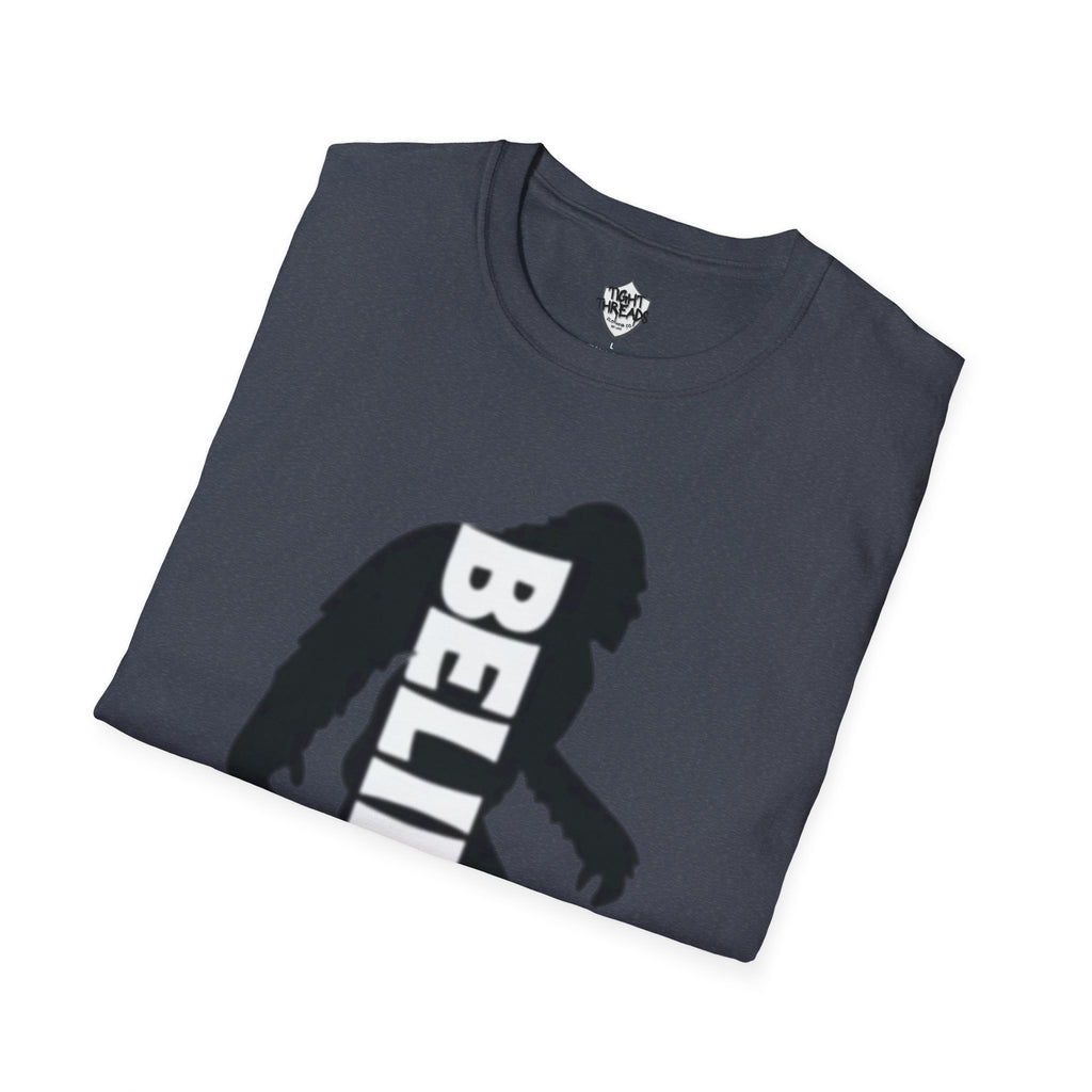 Bigfoot Believe T-Shirt | Sasquatch Silhouette Typography