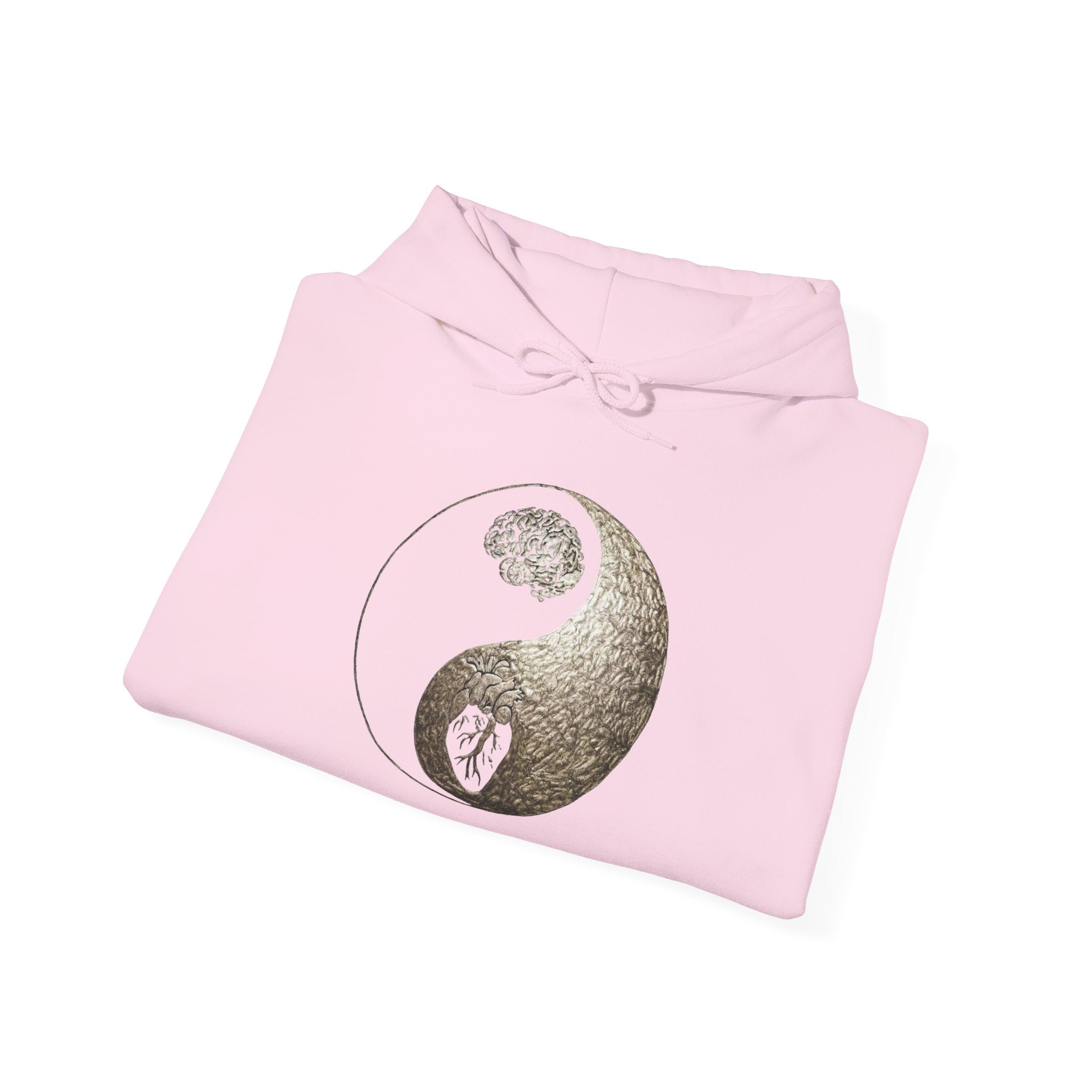 Yin Yang Mind over Body Hooded Sweatshirt - Cozy Unisex Hoodie for Peace Lovers, Spiritual Gift, Casual Wear, Meditation
