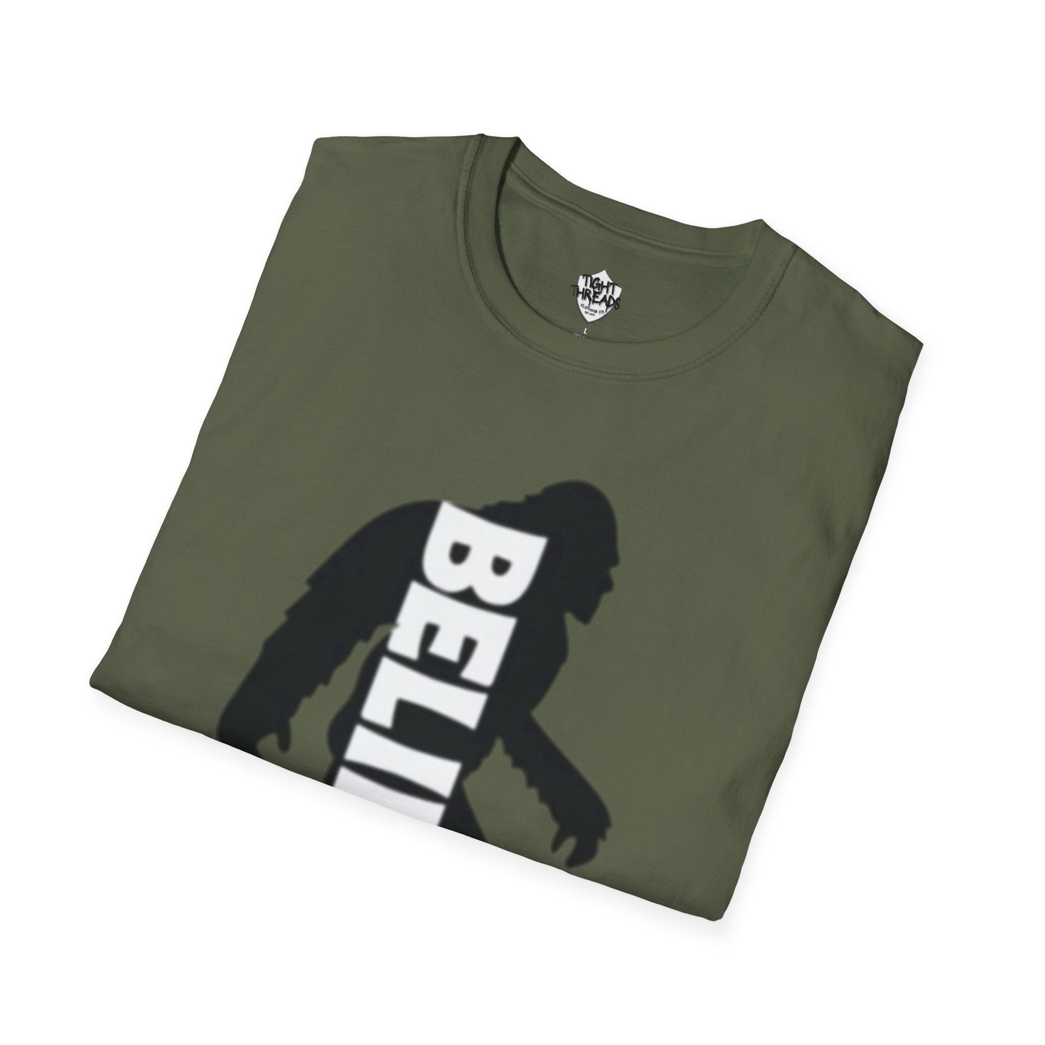 Bigfoot Believe T-Shirt | Sasquatch Silhouette Typography