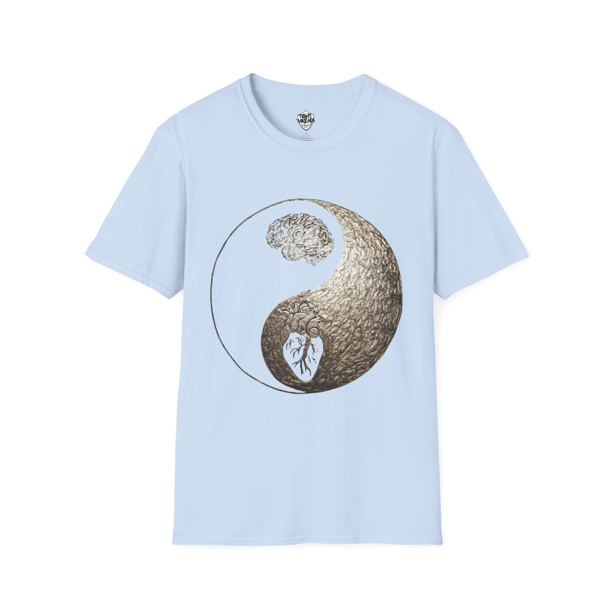 Yin Yang Mind over Matter Tee, Unisex T-Shirt for Mindfulness, Gift for Yoga Lovers, Boho Style, Casual Wear, Spiritual Design