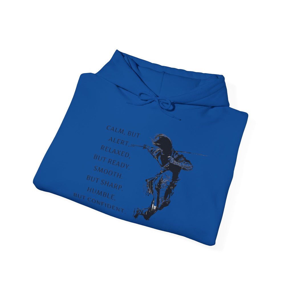 Calm Yet Confident Hoodie, Inspirational Sweatshirt for Mindfulness, Gift for Creatives, Cozy Layer for Every Occasion