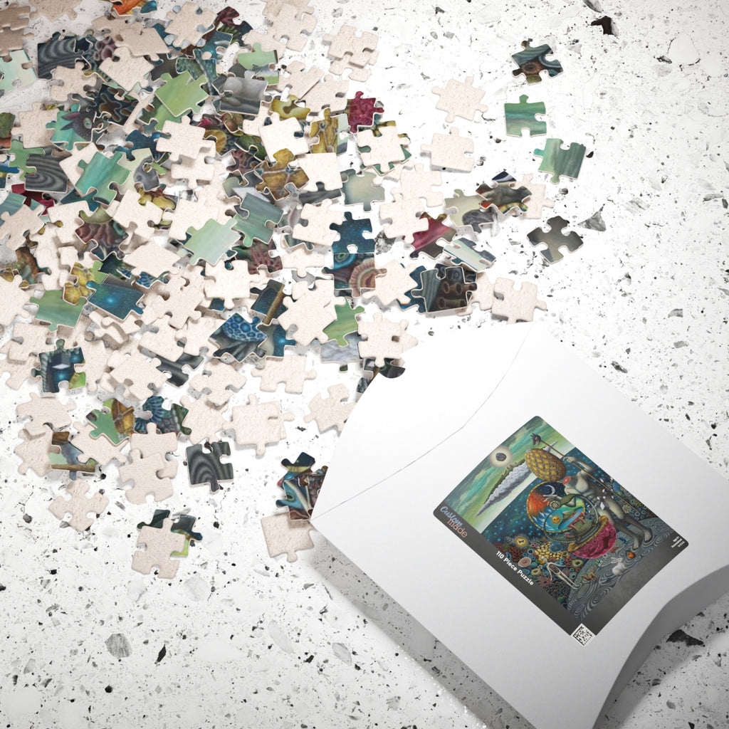 Surreal Pineapple-Headed Figure Puzzle | 110-1014 Piece Art Jigsaw