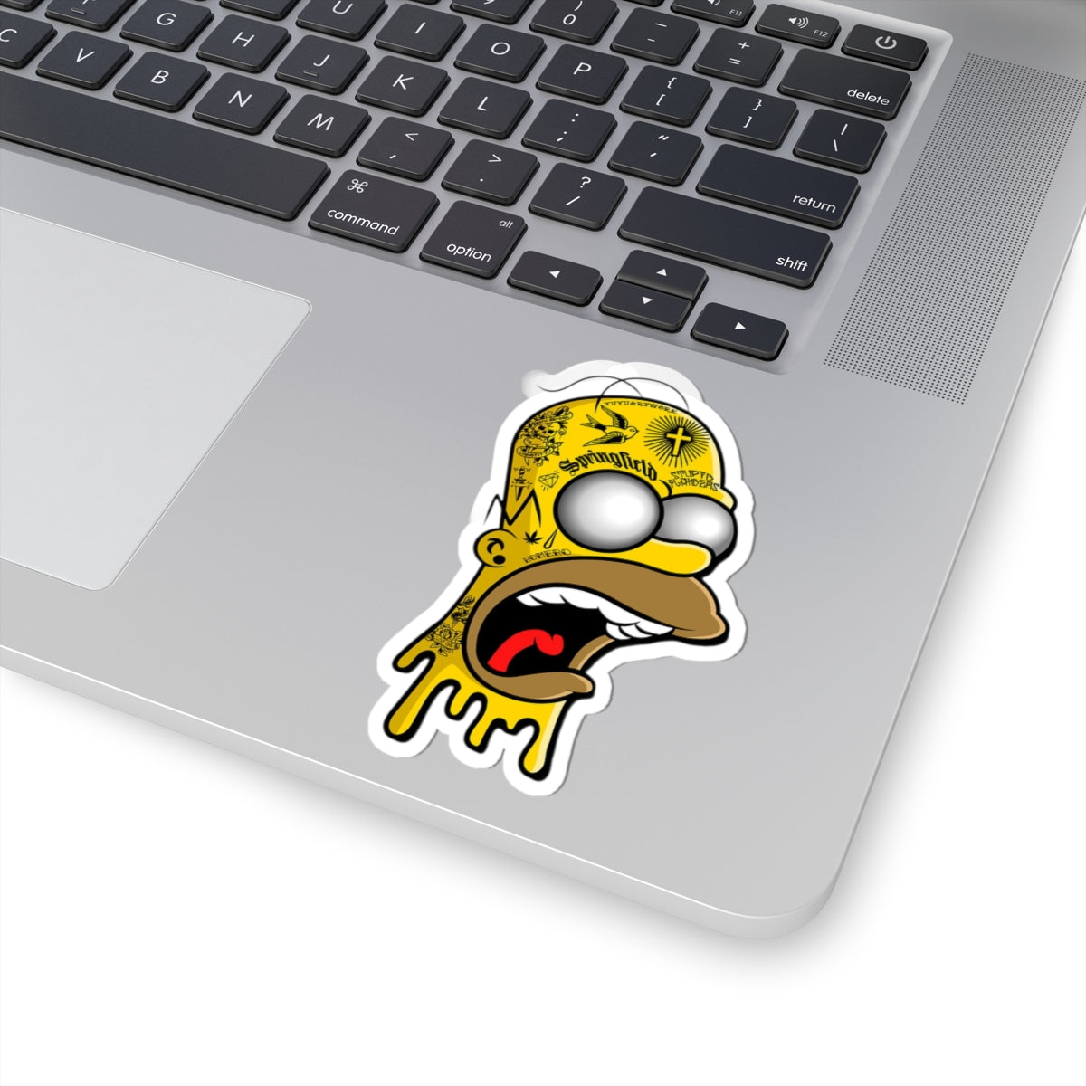 Tattooed Drip Homer Sticker | Kiss-Cut Vinyl Sticker